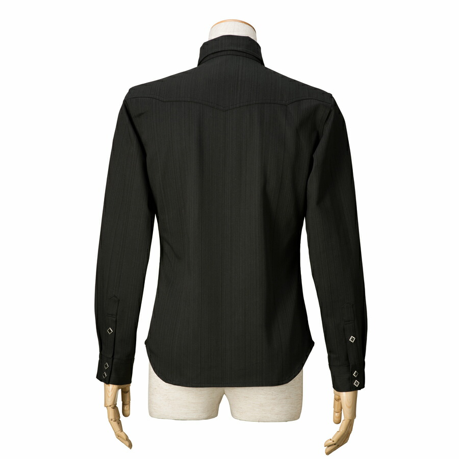 楽天市場】スリムフィット ウエスタンシャツ ギザデニム ブラック 日本