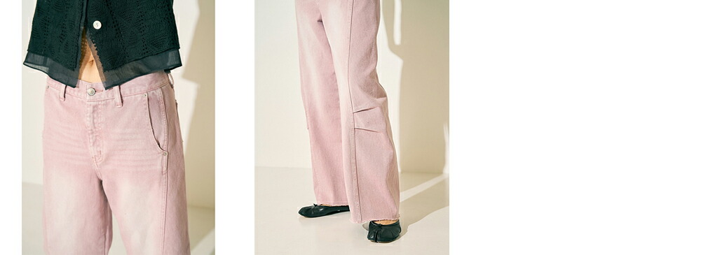 楽天市場】【s20】【YENN/イエン】ニータックデニムパンツ/KNEE TUCK