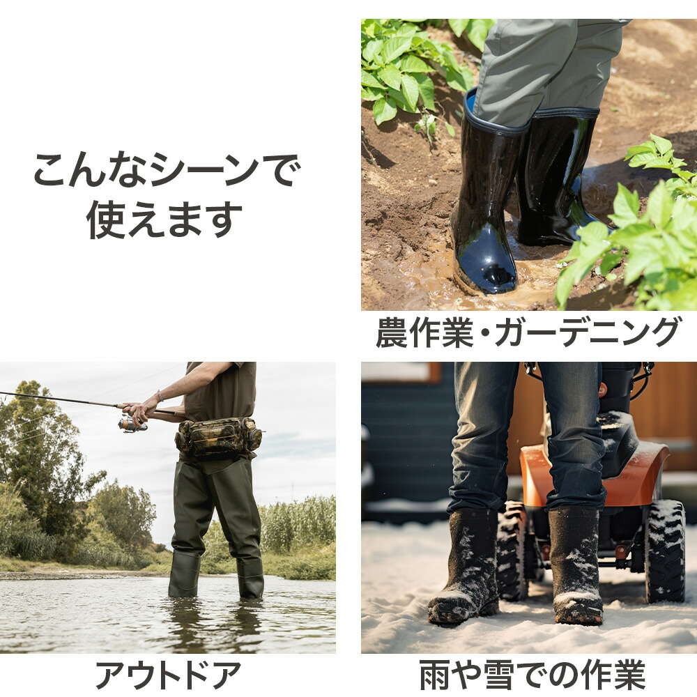 楽天市場】婦人PVCブーツ ネイビー ネイビー 甲皮の使用材:塩化ビニル