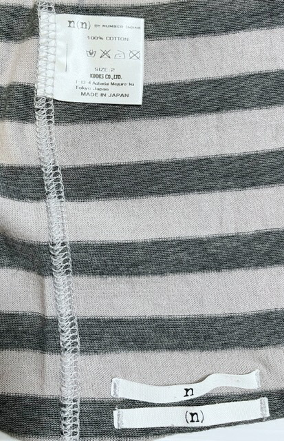 楽天市場】NUMBER (N)INE（ナンバーナイン） ボーダー五分袖
