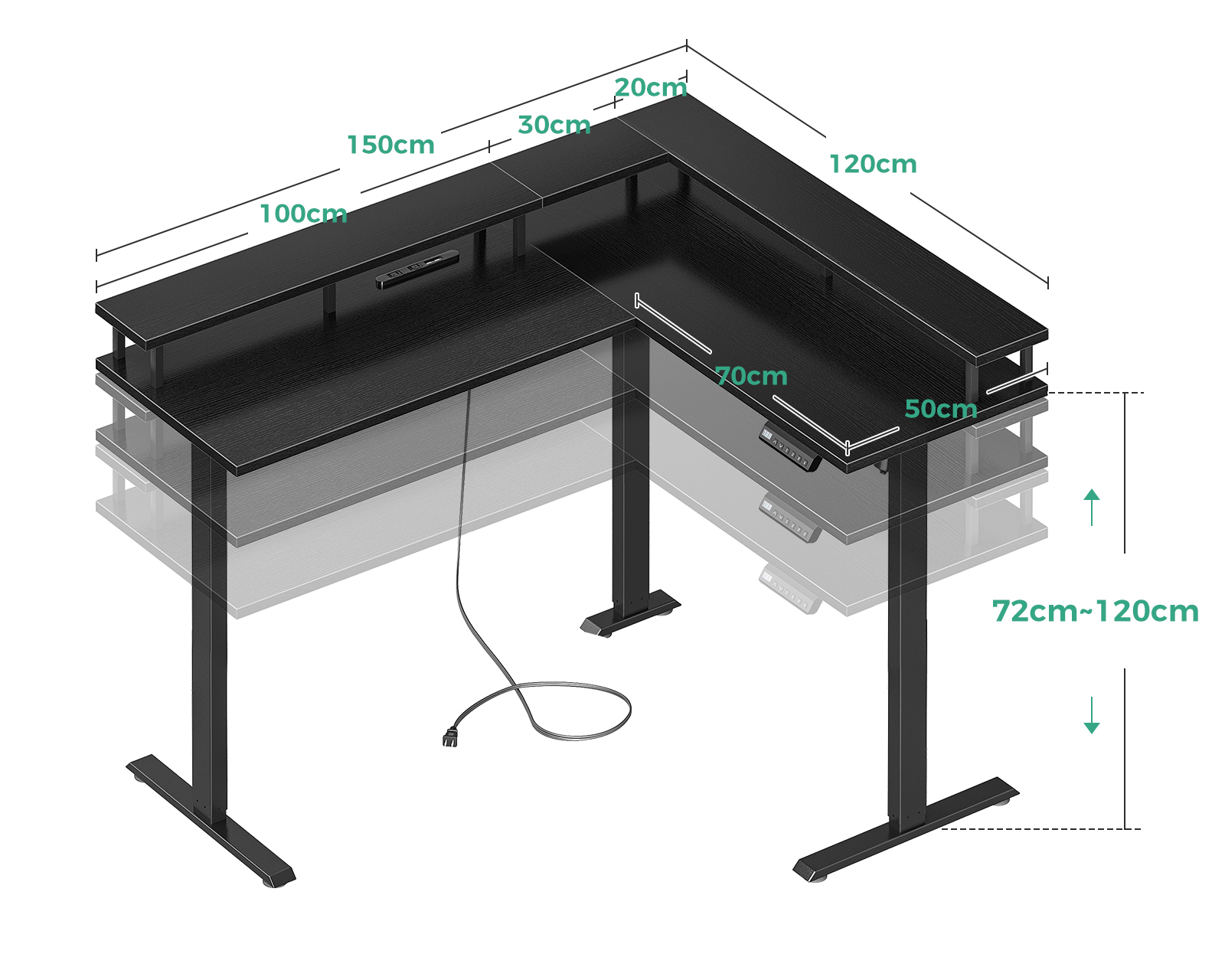 楽天市場】＼10倍ポイントお得／☆送料無料 昇降デスク 電動 昇降式