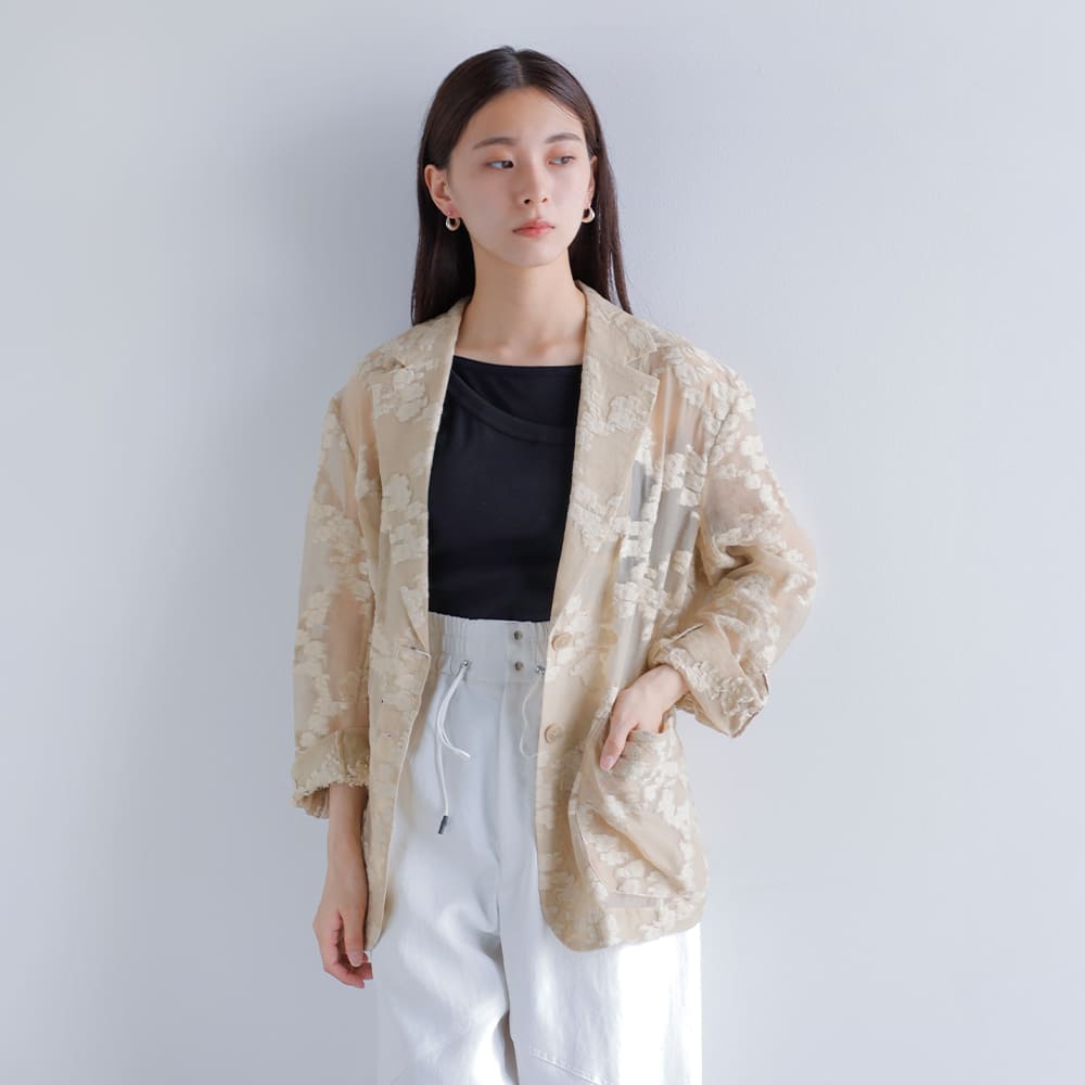 楽天市場】セール【30%OFF】CLANE クラネ フラワー シアー ジャガード