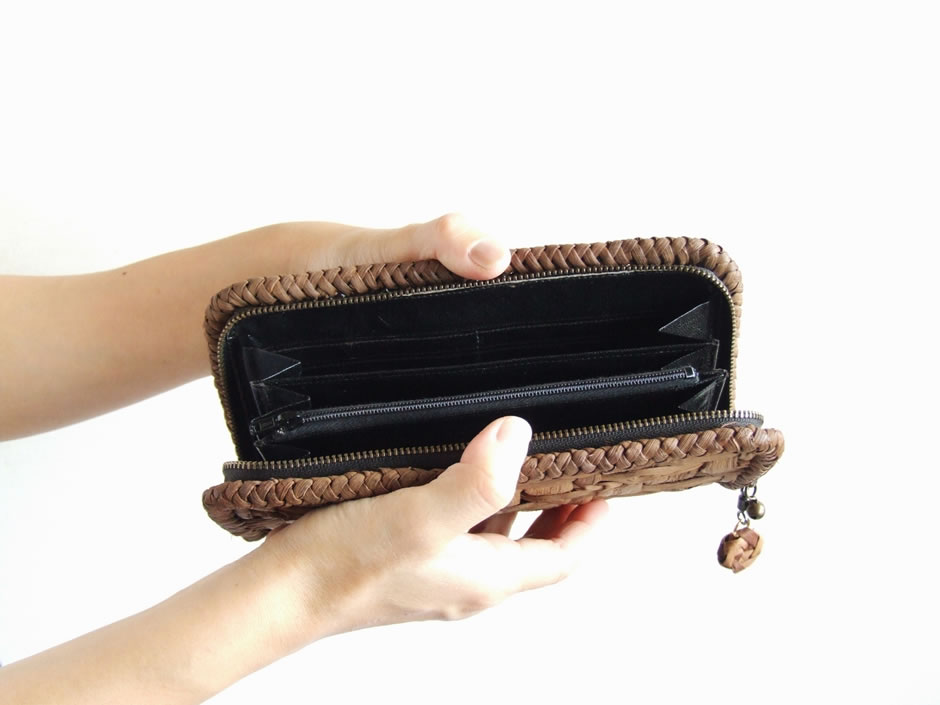 楽天市場】純国産 山葡萄蔓細工 山葡萄の財布 太乱れ編み三つ編み