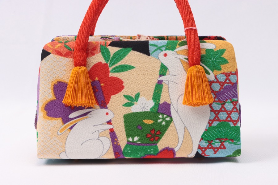 楽天市場】七五三 和装バック 正絹 うさぎ カラフル 着物 和装 3歳 7歳