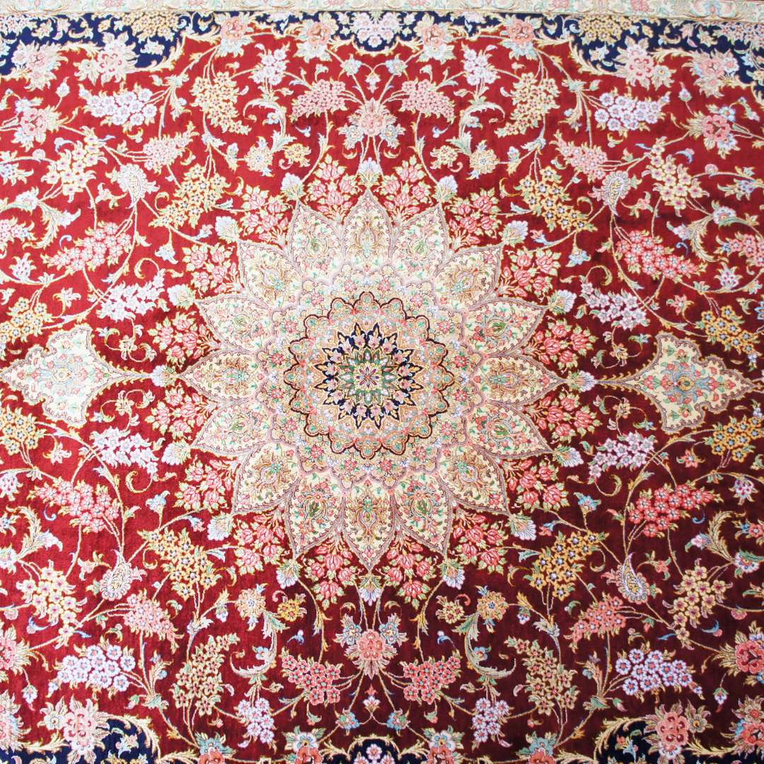 楽天市場】ペルシャ絨毯 【本物イラン産】 クム シルク マルージ工房