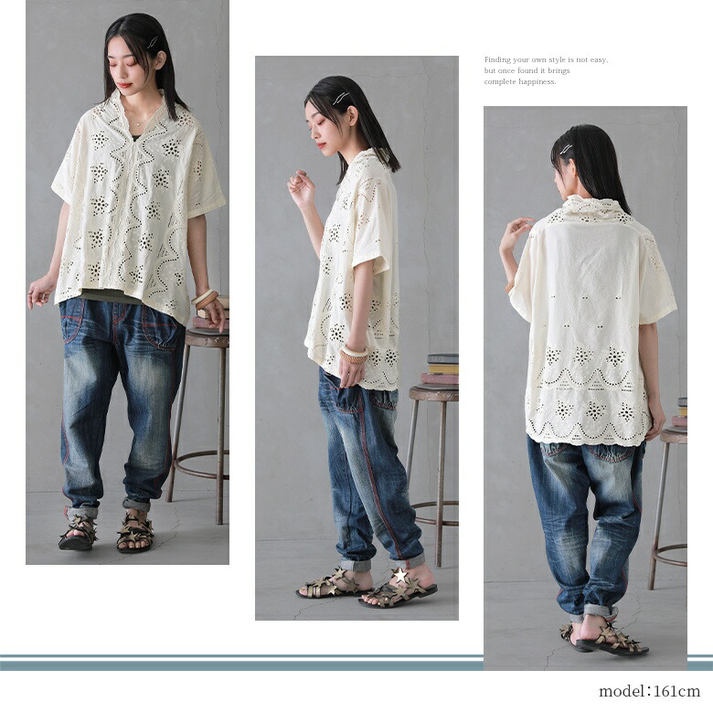 楽天市場】『スカラップ刺繍ブラウス』[somari imagination シャツ