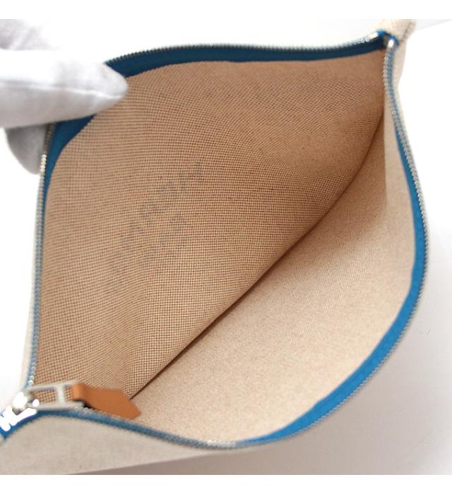 楽天市場】エルメス HERMES ニューヨッティングGM ロゴプリント ポーチ