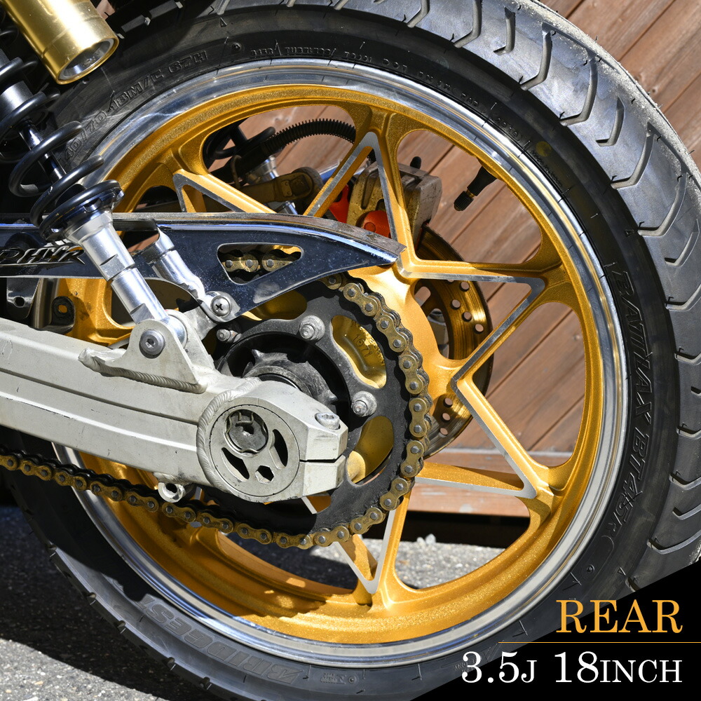 楽天市場】ゼファー400 ホイール キャストホイール ゴールド 前17