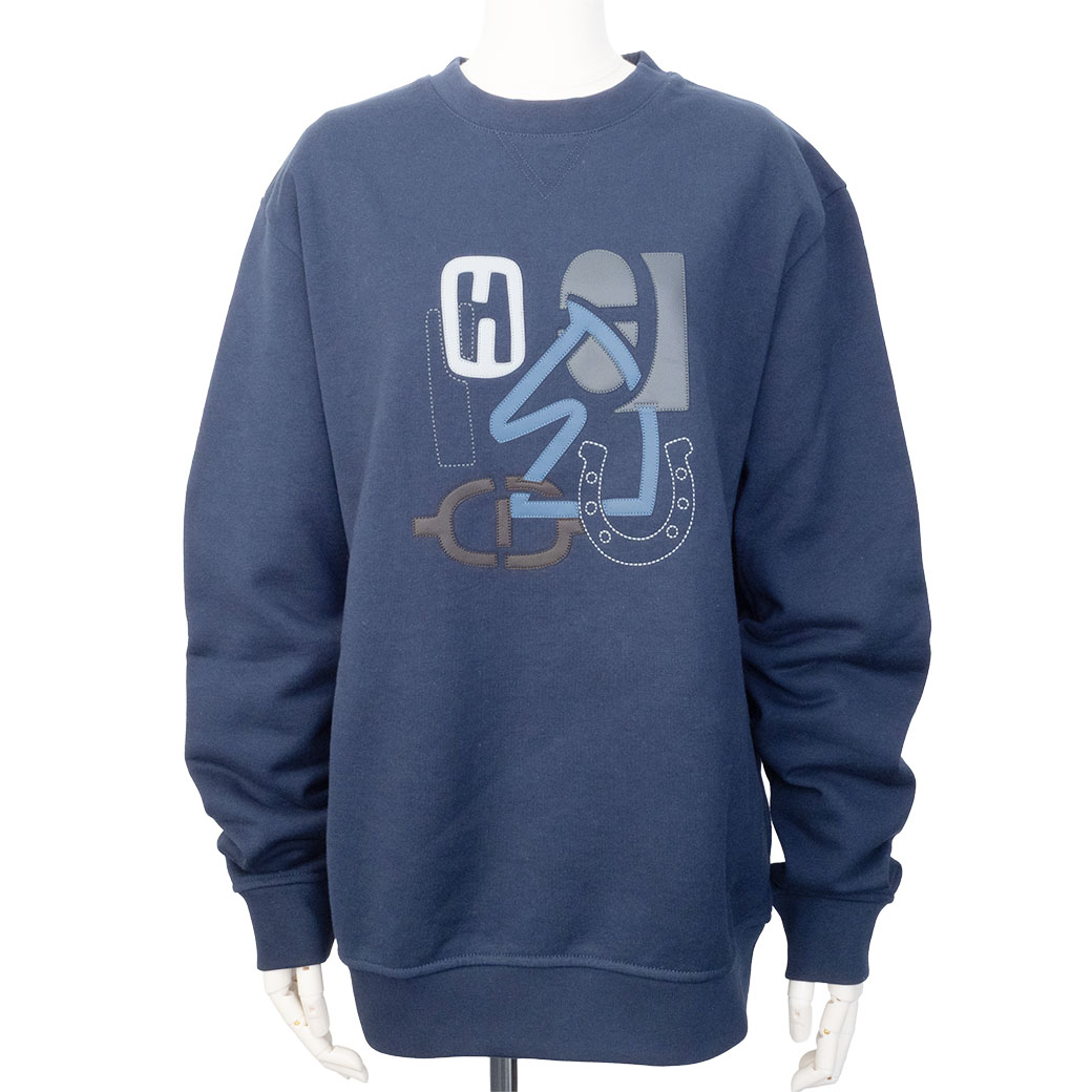 楽天市場】エルメス HERMES ラウンドネック スウェット Hパズル