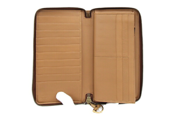 楽天市場】【中古】 グッチ ラウンドファスナー長財布 295372 ブラウン