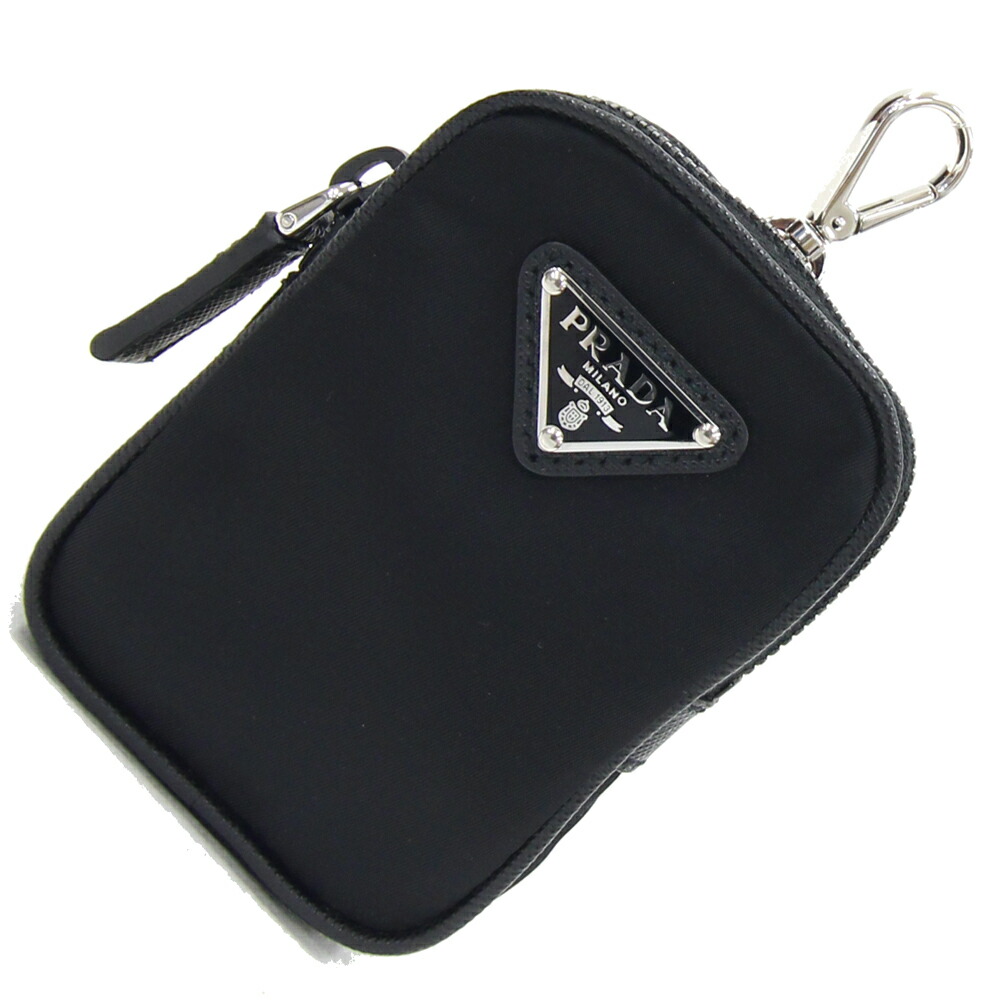 楽天市場】プラダ ポーチ ブラック ナイロン レザー 中古 小物入れ