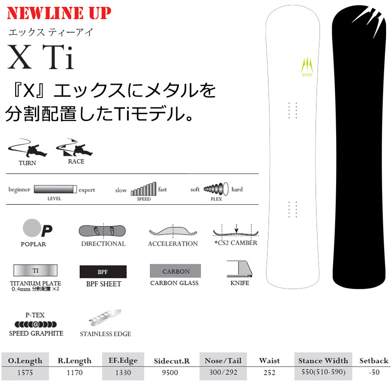 楽天市場】25-26 MOSS SNOWBOARDS/モススノーボード X Ti エックス