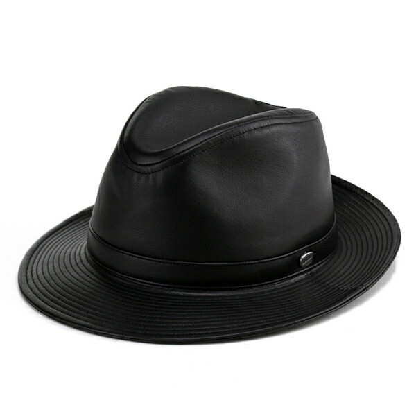 楽天市場】ボルサリーノ ハット 羊革 レザー 中折れハット 革製品