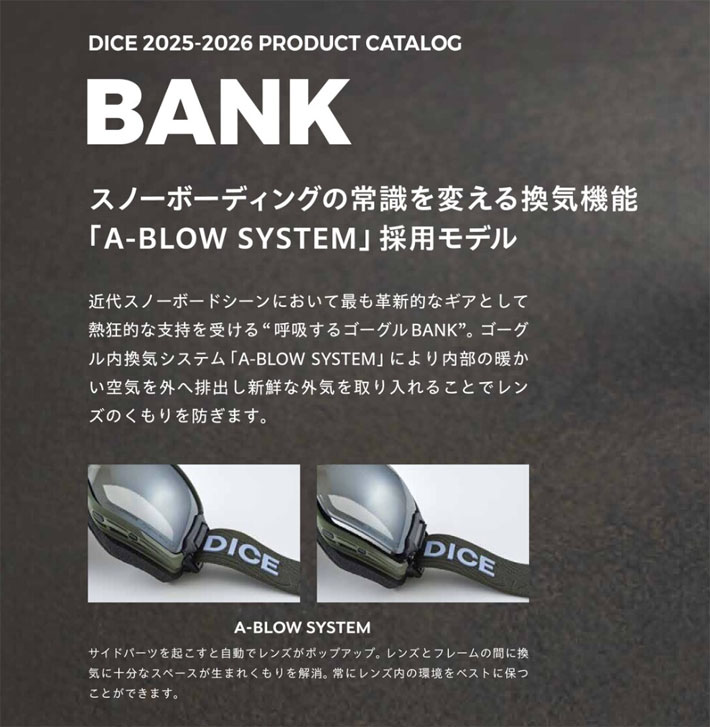 楽天市場】25-26 ゴーグル ダイス DICE BANK バンク BK54570 調光