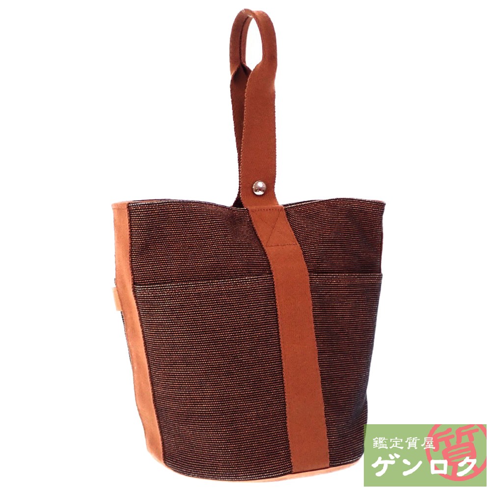 楽天市場】【中古】エルメス サクソーMM ハンドバッグ キャンバス