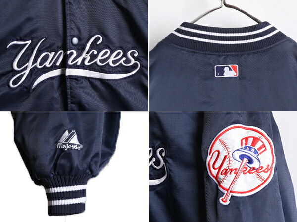 楽天市場】90s MLB オフィシャル Majestic ヤンキース 中綿 ナイロン
