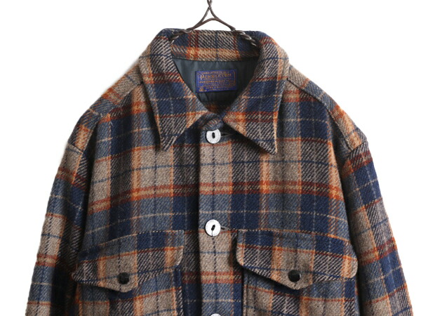 楽天市場】70s USA製 ペンドルトン チェック ウール CPO シャツ