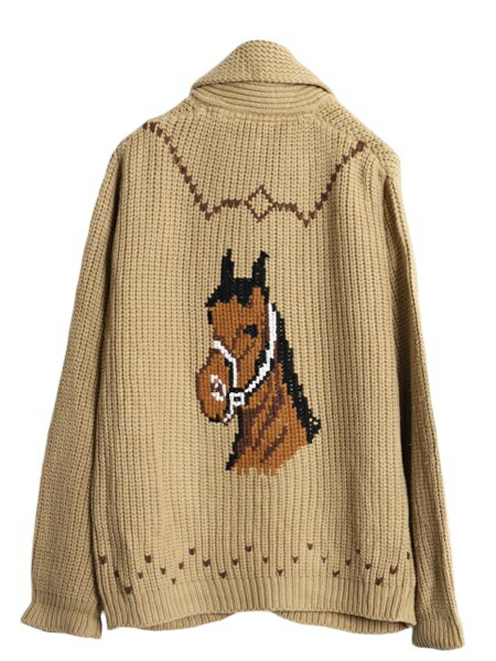 楽天市場】70s ショールカラー フルジップ カウチン ニット セーター