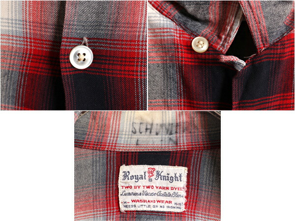 楽天市場】60s ☆ オンブレ チェック レーヨン オープンカラー シャツ