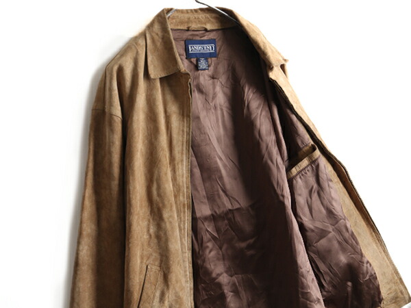 楽天市場】90s USA製 □ ランズエンド 本革 スエード レザー