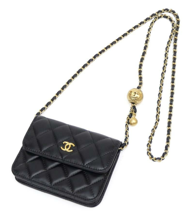 楽天市場】シャネル CHANEL チェーンショルダーバッグ マトラッセ 黒