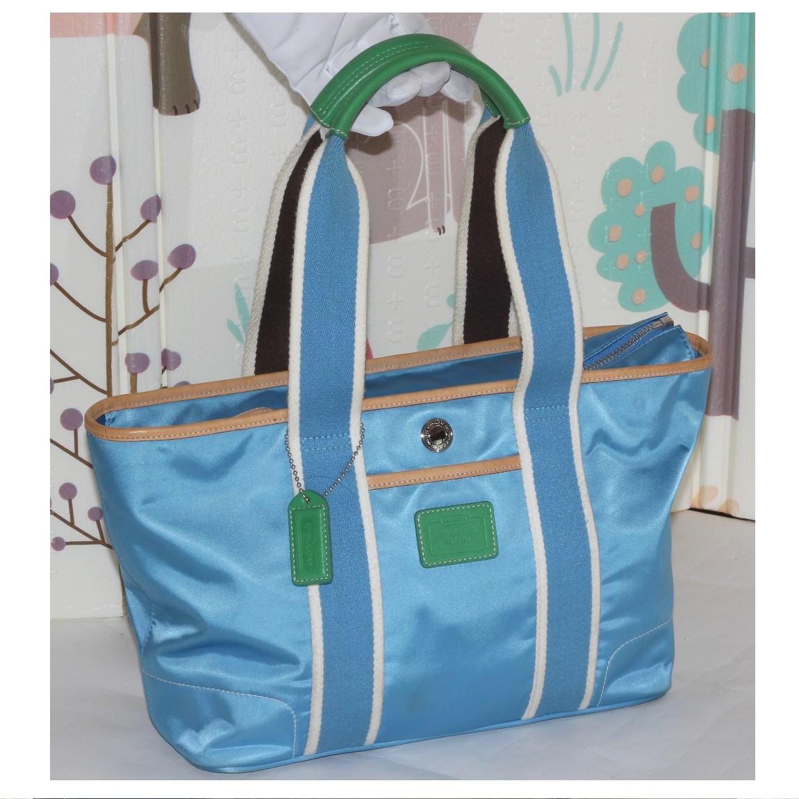 楽天市場】コーチ シグネチャー（カラーブルー）（トートバッグ