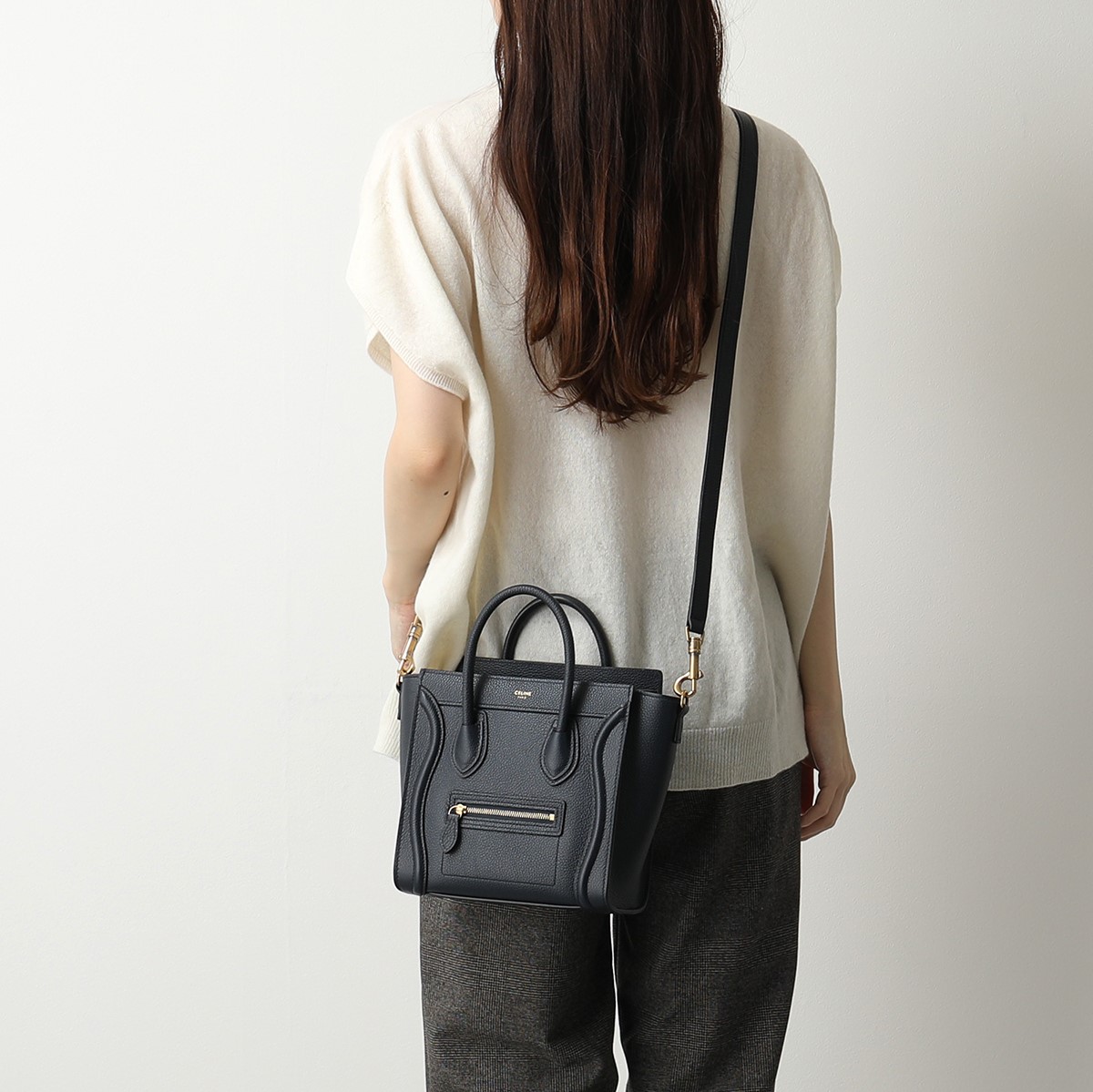 楽天市場】CELINE セリーヌ 189243DRU.07OC Nano ラゲージ ナノ レザー