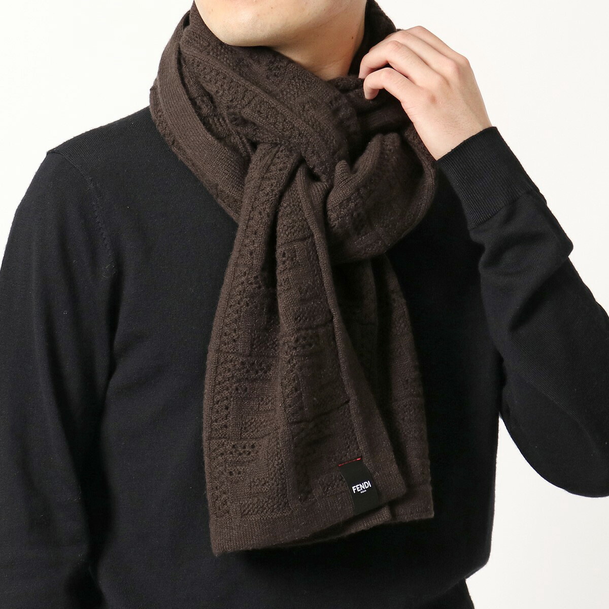 楽天市場】FENDI フェンディ マフラー FXS701 AH7L メンズ カシミヤ混