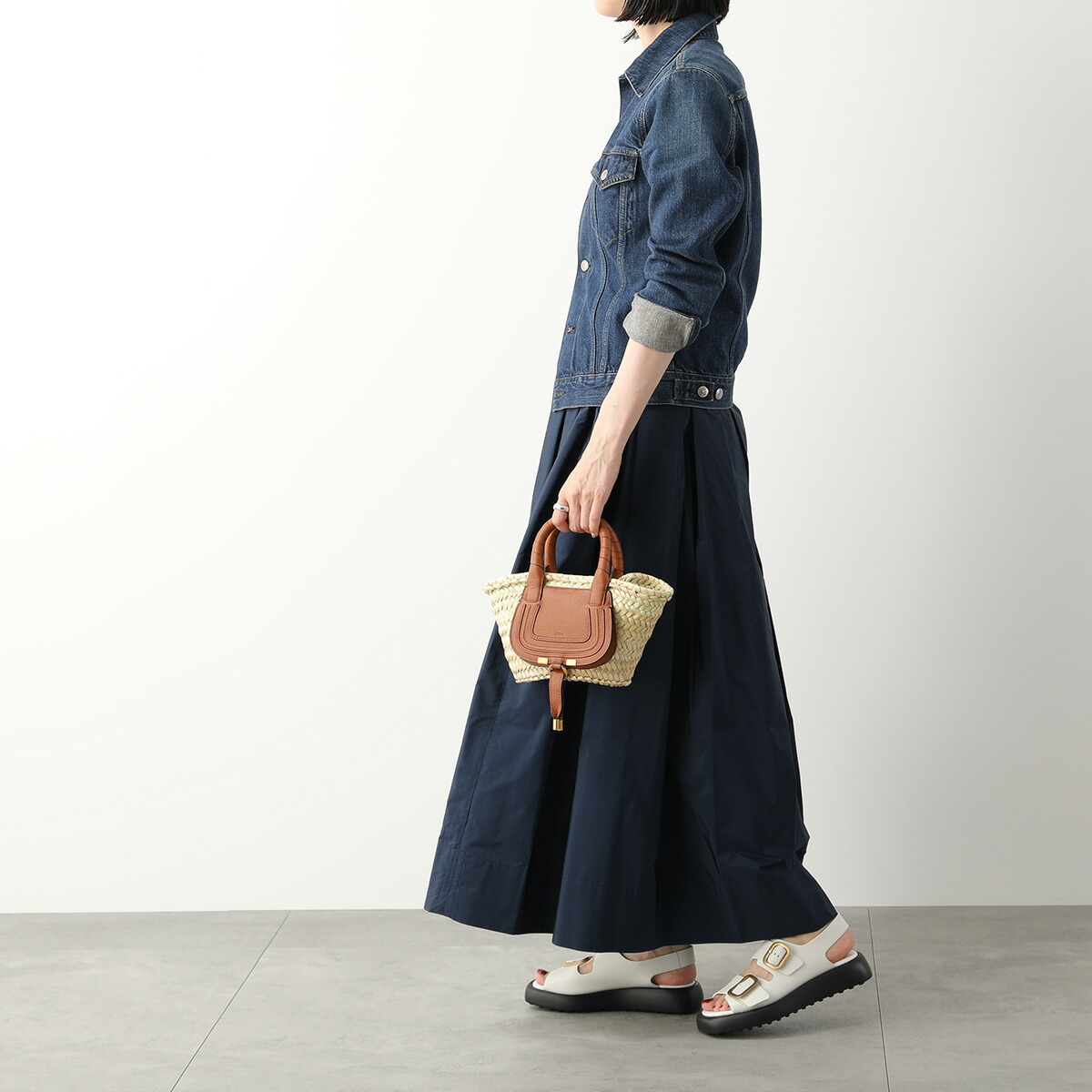 楽天市場】Chloe クロエ かごバッグ MARCIE マーシー ミニバスケット