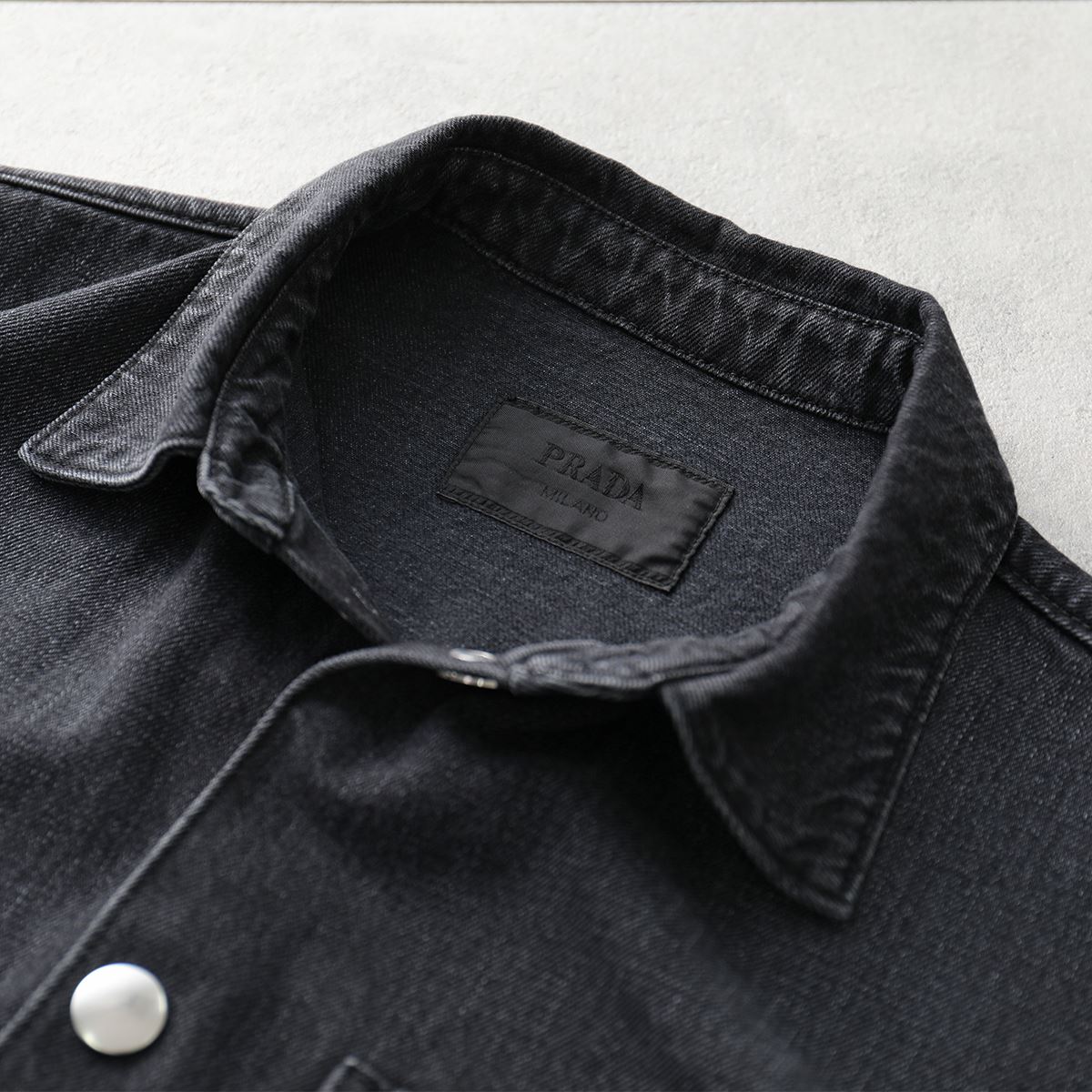 楽天市場】PRADA プラダ デニム 半袖シャツ Denim Short Sleeve Shirt