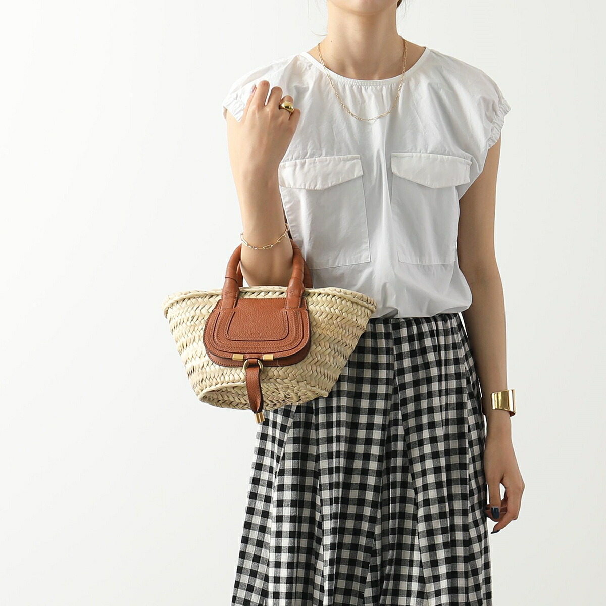 楽天市場】Chloe クロエ かごバッグ MARCIE マーシー CHC22SS732G58