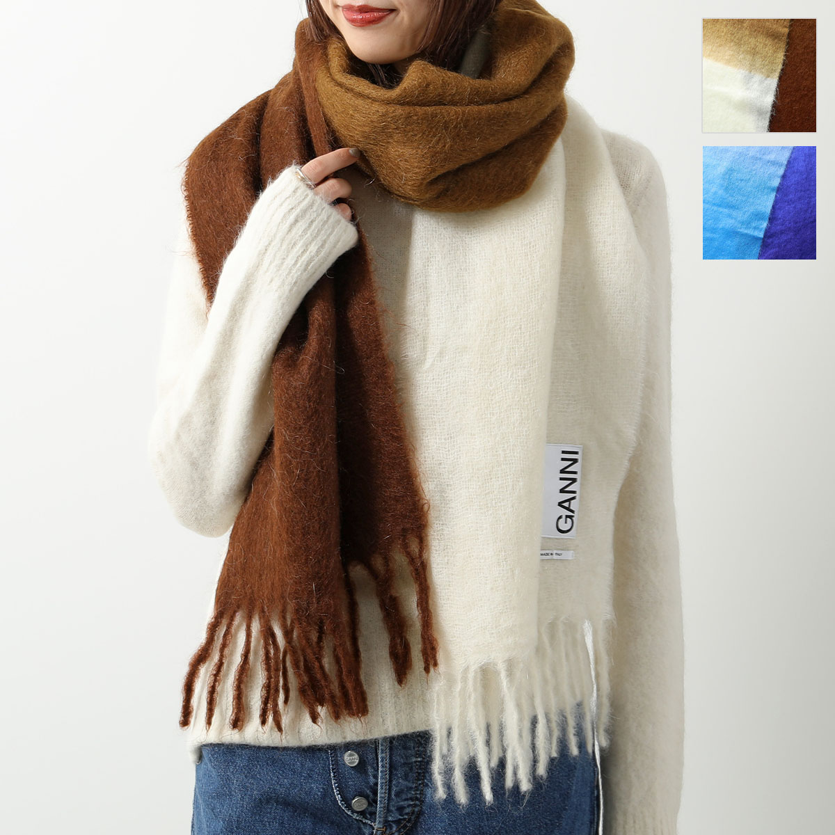 楽天市場】GANNI ガニー マフラー Mohair Gradient Scarf A5279 A5280