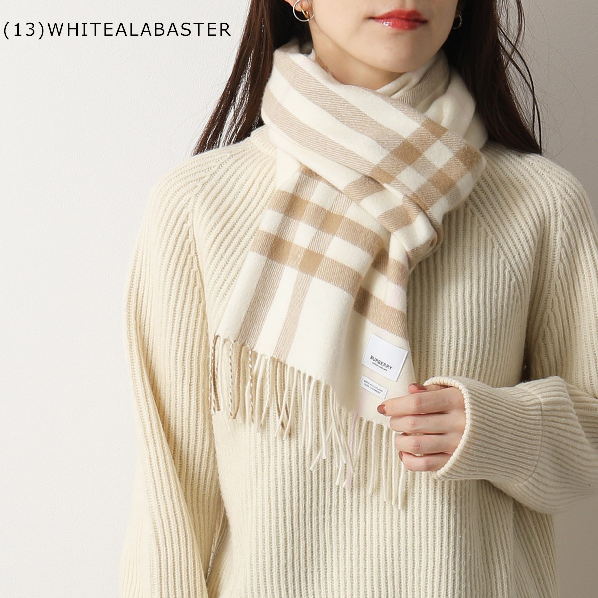 楽天市場】BURBERRY バーバリー マフラー チェック カシミアスカーフ