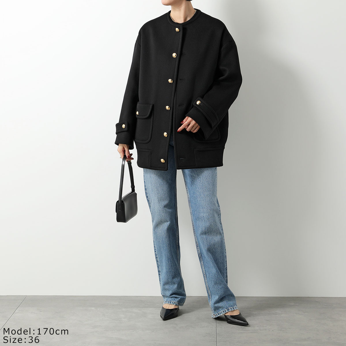 楽天市場】CELINE セリーヌ ノーカラーコート 2M20B 6700 レディース