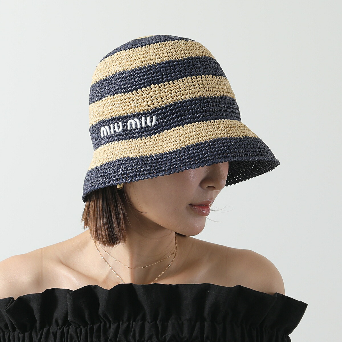 楽天市場】MIUMIU ミュウミュウ バケットハット 5HC305 2F6E