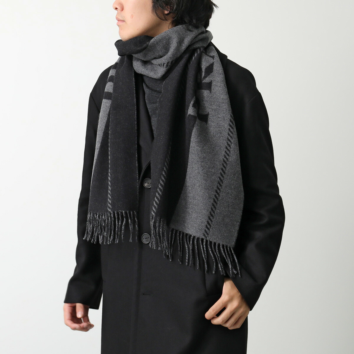 楽天市場】PRADA プラダ マフラー 2FS057 2FK3 メンズ フリンジ