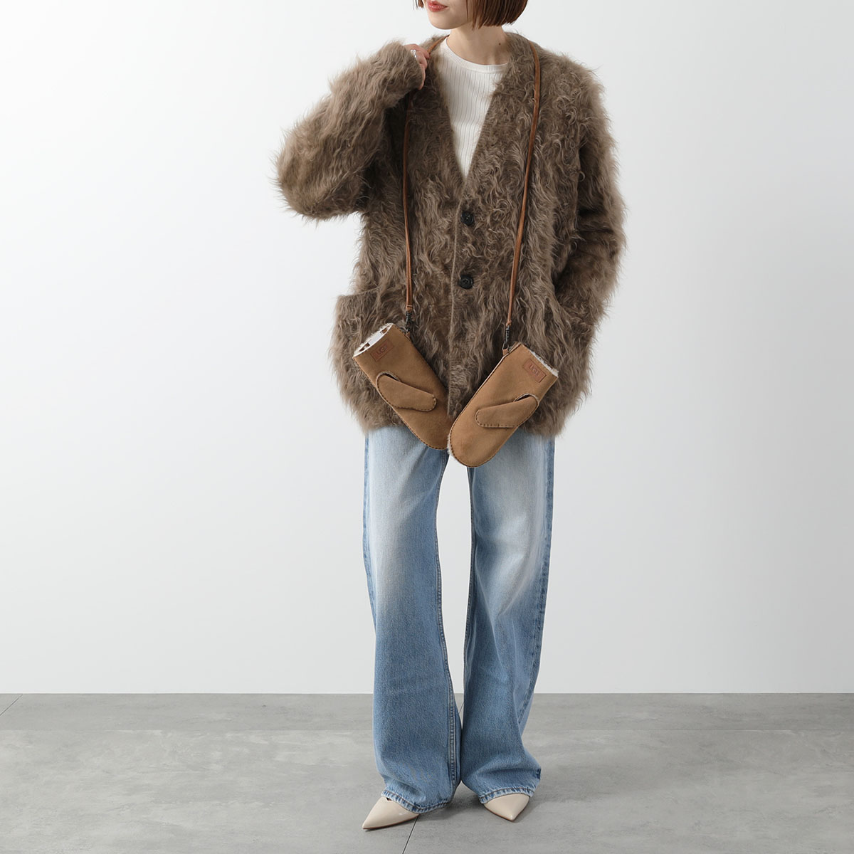 楽天市場】UGG アグ グローブ W EXPOSED SHEEPSKIN MITTEN エクス