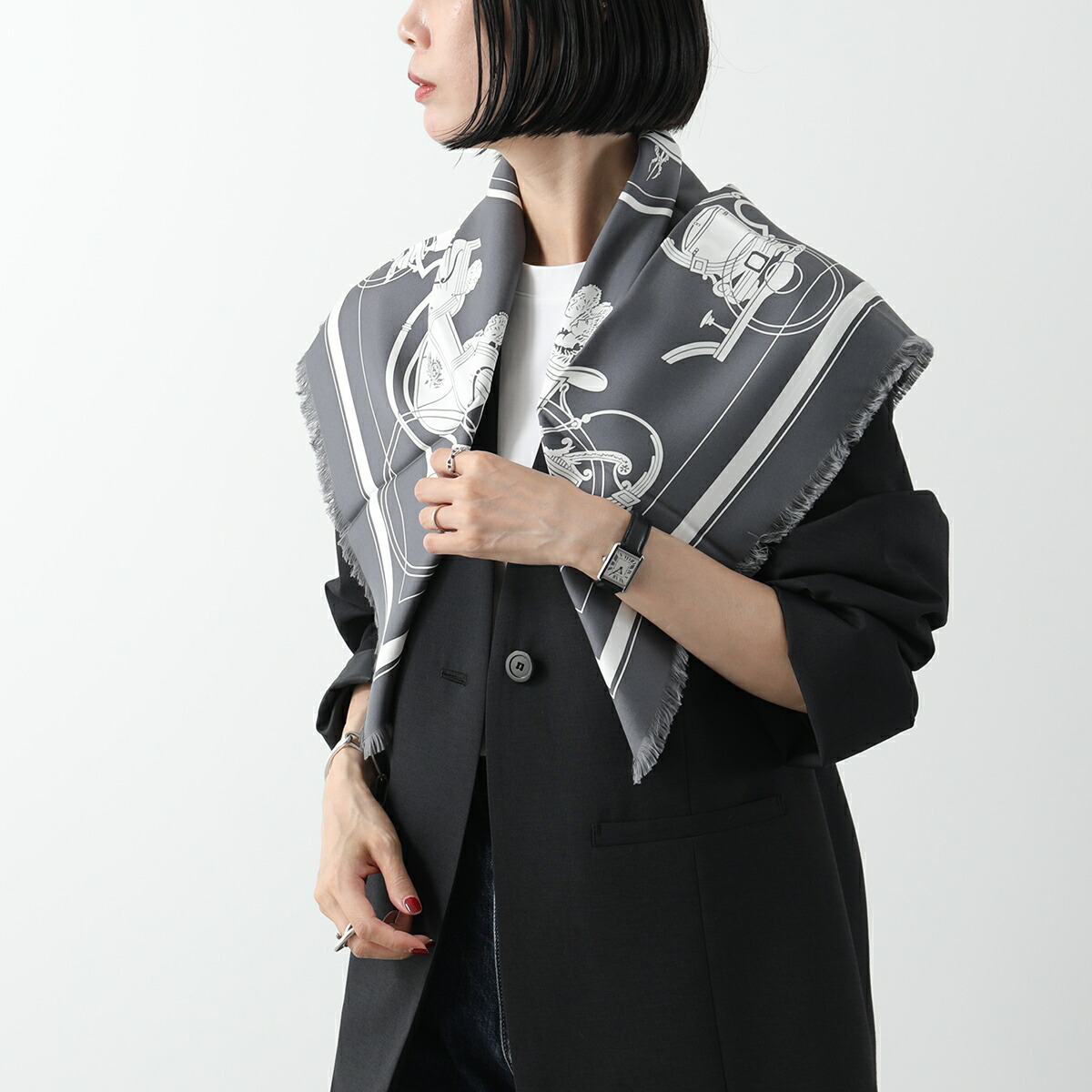 楽天市場】HERMES エルメス スカーフ CARRE カレH 80×80 エクス