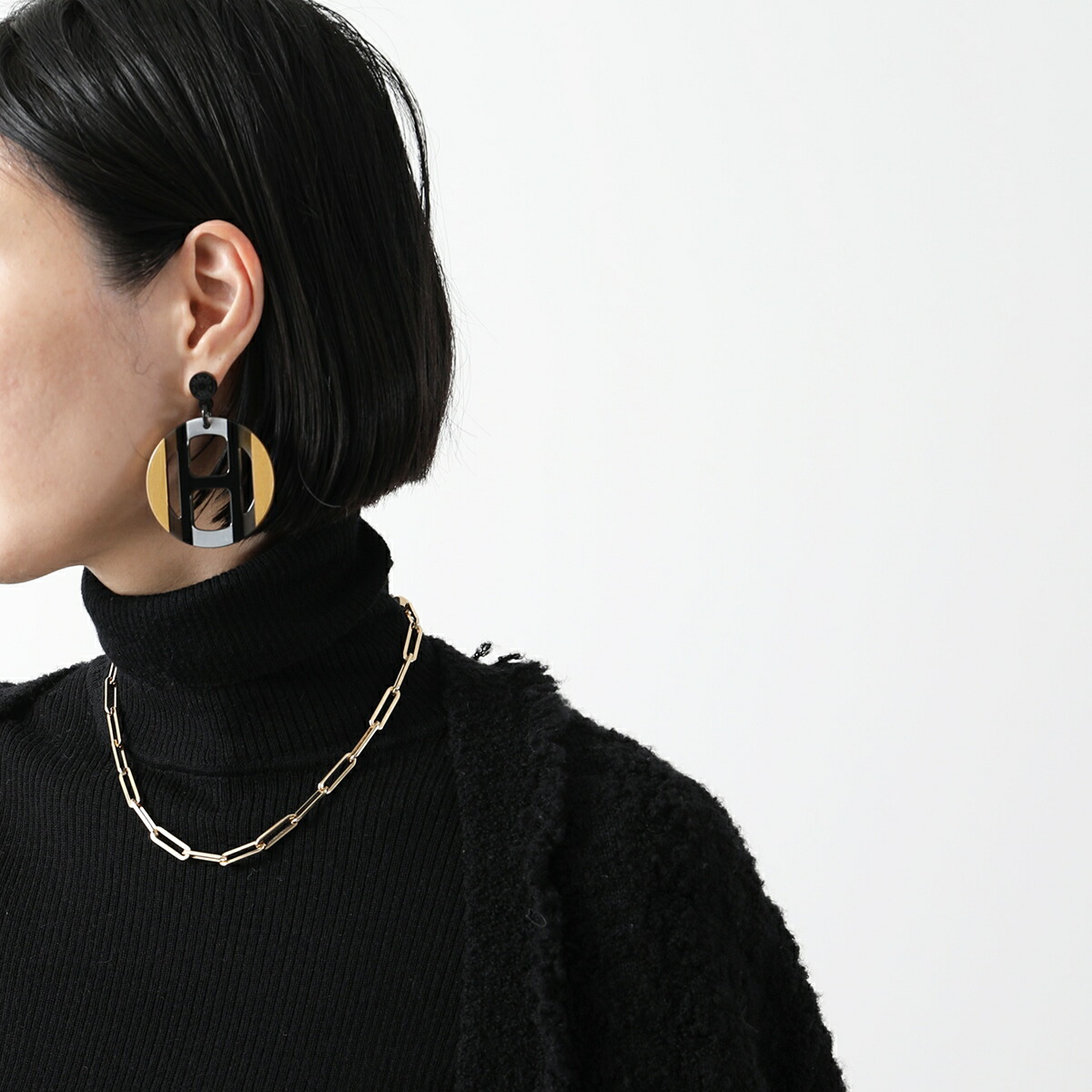 楽天市場】HERMES エルメス ピアス H EQUIPE アッシュ エキップ