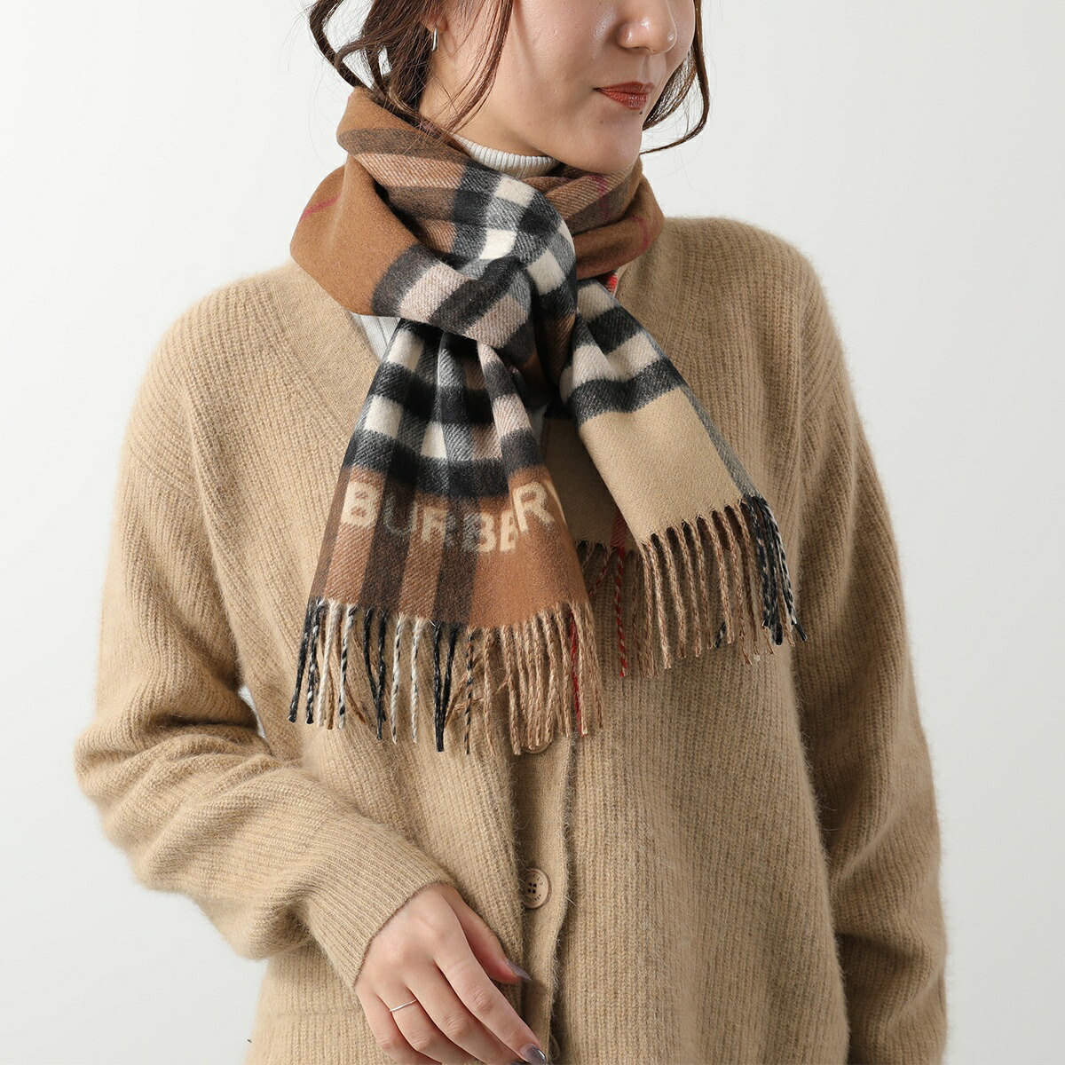 楽天市場】BURBERRY バーバリー マフラー MU GNT CHK LTL SPT SCF