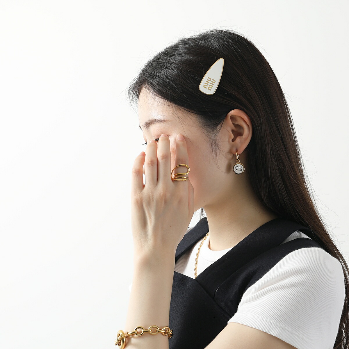 楽天市場】MIUMIU ミュウミュウ ヘアピン 5IF147 2F6T レディース ロゴ