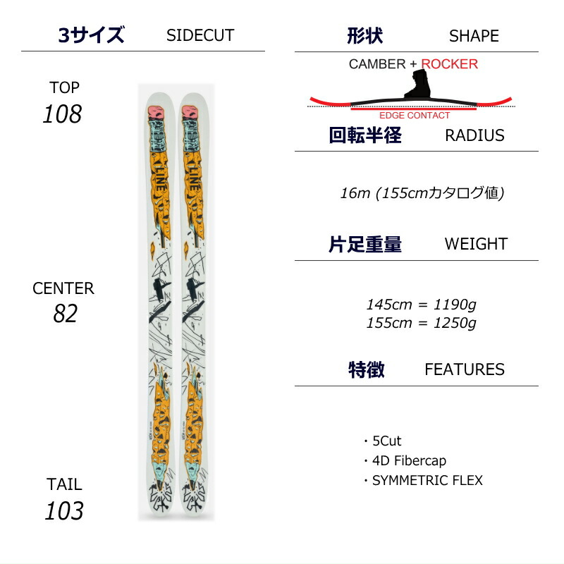 楽天市場】LINE RUCKUS[155cm/82mm幅] 23-24 ライン ルーカス ジュニア