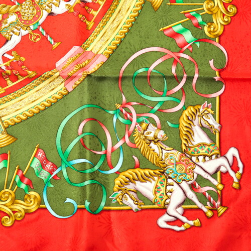 楽天市場】エルメス HERMES スカーフ カレ90 シルク LUNA PARK