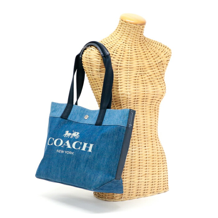 楽天市場】コーチ トートバッグ ブルー（レディースバッグ｜バッグ