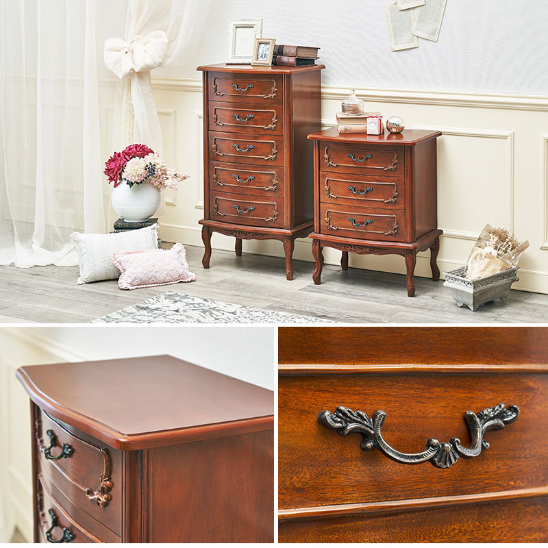 楽天市場】【土日限定☆クーポン有】アンティーク風 猫脚チェスト3段