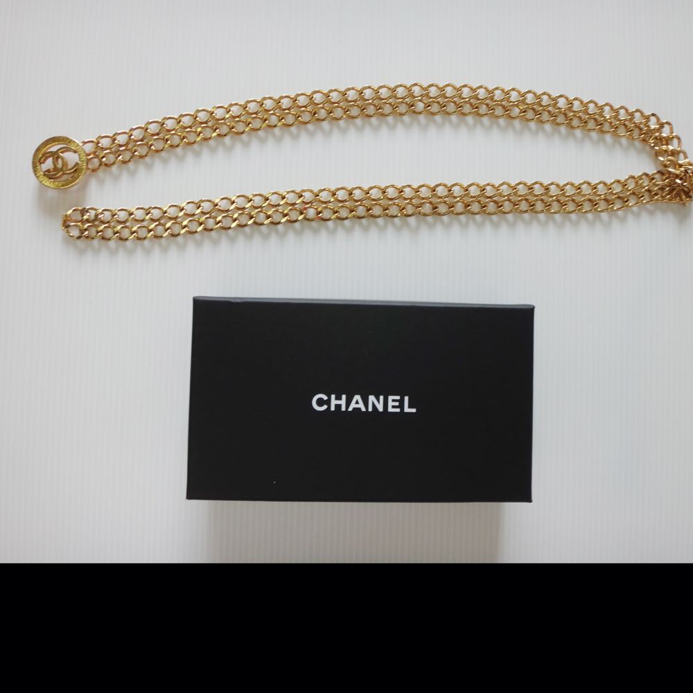 楽天市場】美品 シャネル ベルト チェーンベルト ココマーク ゴールド
