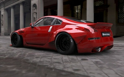 楽天市場】フェアレディZ Z33 ロケットバニー ダックテール 塗装取付込