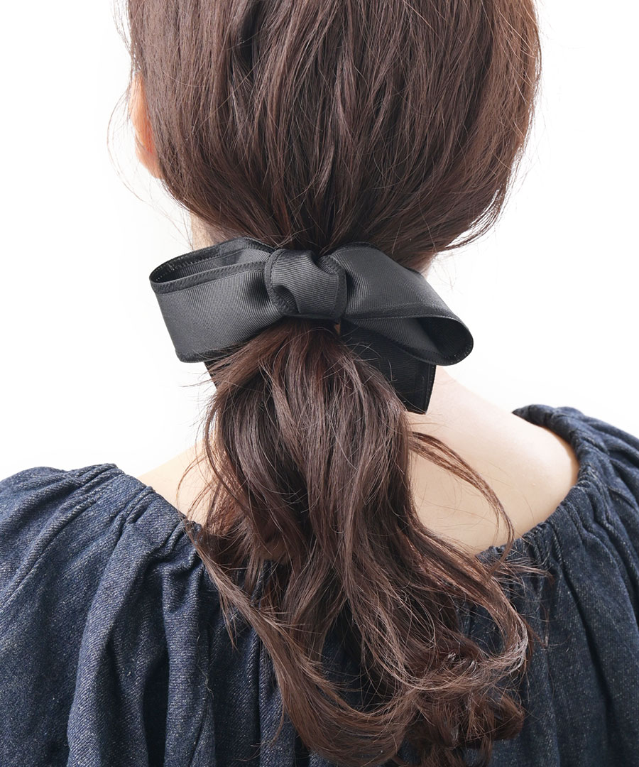 acca ヘアゴム ポニー ブラック ブリジット ドレスポニー （ヘアゴム