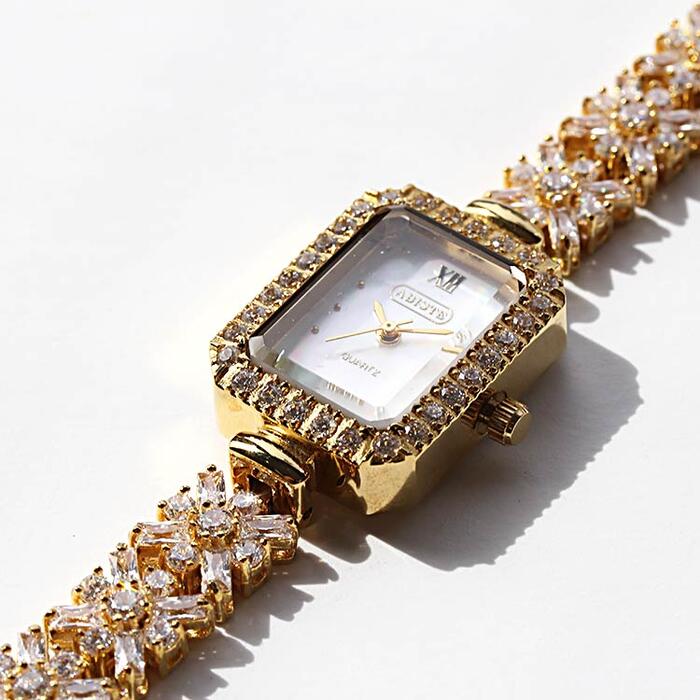 楽天市場】ABISTE キュービックジルコニアスクエアフェイスメタル