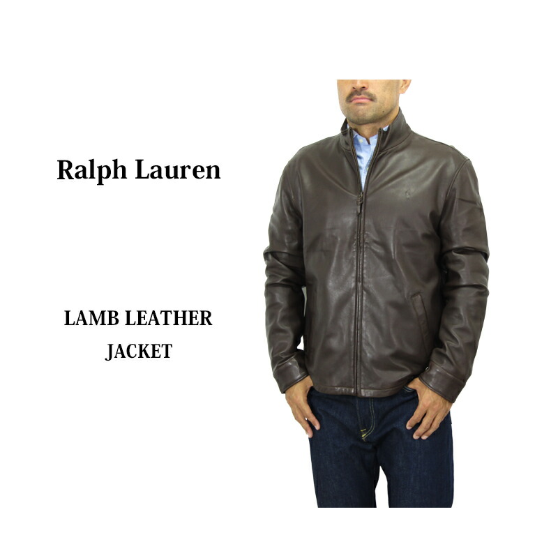楽天市場】ポロ ラルフローレン メンズ ラムレザー ライダース